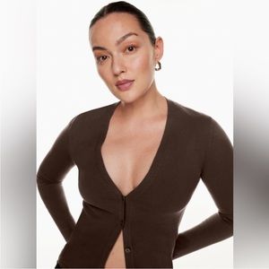 Aritzia Babaton Brown Long-sleeve Top